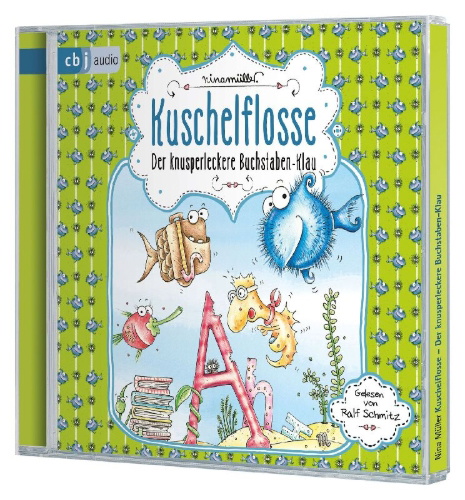 Buchcover und Innenansicht für das Buch: Kuschelflosse - Der knusperleckere Buchstabenklau