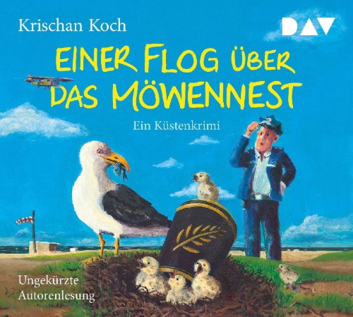 Buchcover und Innenansicht für das Buch: Einer flog über das Möwennest. Ein Küstenkrimi