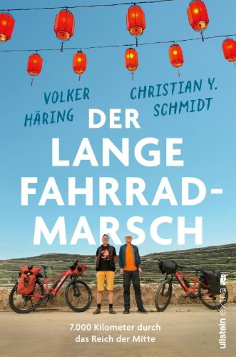 Buchcover und Innenansicht für das Buch: Der lange Fahrrad-Marsch