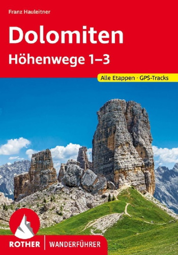 Buchcover und Innenansicht für das Buch: Dolomiten Höhenwege 1-3