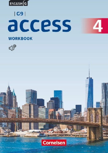 Buchcover und Innenansicht für das Buch: English G Access G9 Band 4 Ausgabe 2019: Workbook mit Audios online