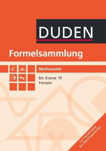 Buchcover und Innenansicht für das Buch: Formelsammlung Mathematik 7.-10. Schuljahr Hessen