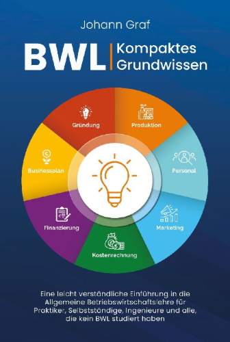 Buchcover und Innenansicht für das Buch: BWL - Kompaktes Grundwissen: Eine leicht verständliche Einführung in die Allgemeine Betriebswirtschaftslehre für Praktiker, Selbstständige, Ingenieure und alle, die kein BWL studiert haben