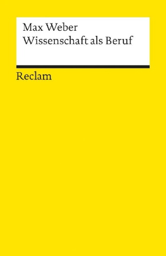 Buchcover und Innenansicht für das Buch: Wissenschaft als Beruf