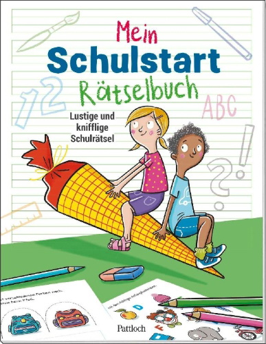 Buchcover und Innenansicht für das Buch: Mein Schulstart-Rätselbuch