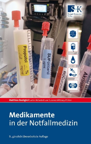 Buchcover und Innenansicht für das Buch: Medikamente in der Notfallmedizin