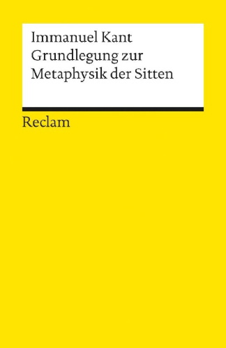 Buchcover und Innenansicht für das Buch: Grundlegung zur Metaphysik der Sitten