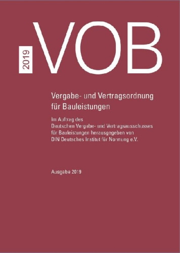 Buchcover und Innenansicht für das Buch: VOB Gesamtausgabe 2019
