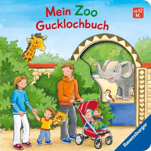 Buchcover und Innenansicht für das Buch: Mein Zoo Gucklochbuch