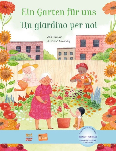 Buchcover und Innenansicht für das Buch: Ein Garten für uns