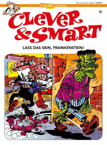 Buchcover und Innenansicht für das Buch: Mortadelo y Filemon: Los monstruos