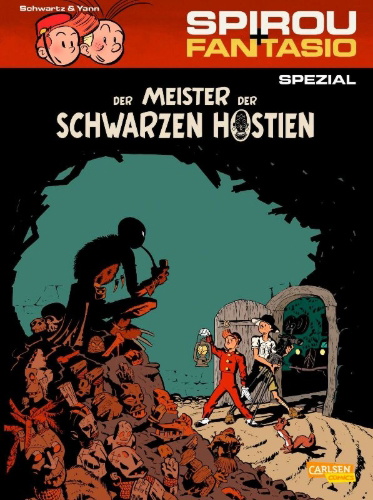 Buchcover und Innenansicht für das Buch: Le maître des hosties noires