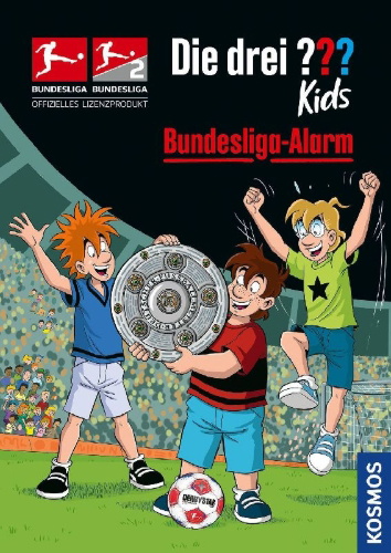 Buchcover und Innenansicht für das Buch: Die drei ??? Kids, Bundesliga-Alarm