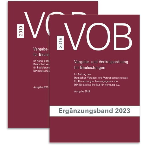 Buchcover und Innenansicht für das Buch: Paket VOB Gesamtausgabe 2019 + VOB Ergänzungsband 2023