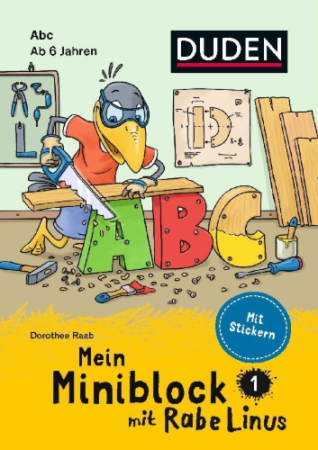 Buchcover und Innenansicht für das Buch: Mein Miniblock mit Rabe Linus - Abc