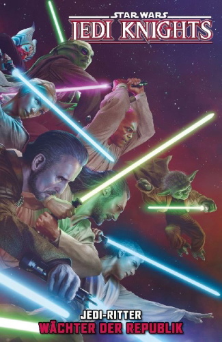 Buchcover und Innenansicht für das Buch: US-Ausgaben: STAR WARS: Jedi Knights #1-#5; The Moon of Death aus US-Free Comic Book Day 2025: Star Wars #1