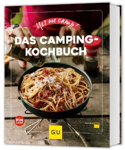 Buchcover und Innenansicht für das Buch: Yes we camp - Das Camping-Kochbuch