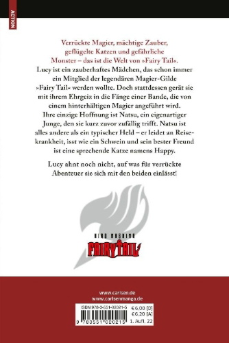 Buchcover und Innenansicht für das Buch: Fairy Tail