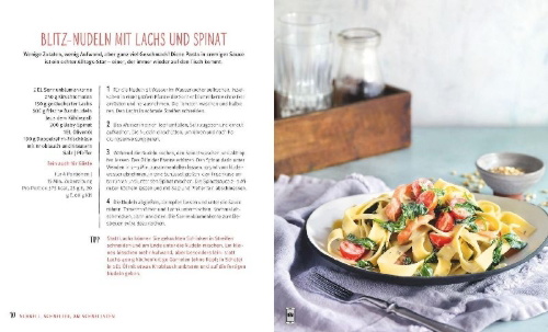 Buchcover und Innenansicht für das Buch: Expresskochen for Family