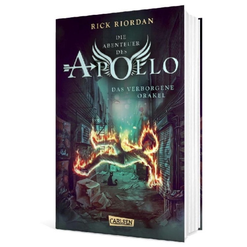 Buchcover und Innenansicht für das Buch: The Trials of Apollo Vol 1: The Hidden Oracle
