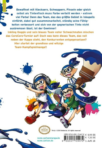 Buchcover und Innenansicht für das Buch: Splatoon