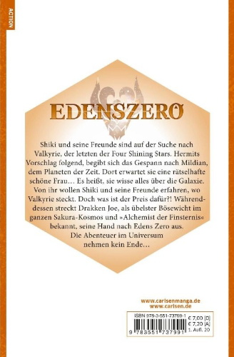 Buchcover und Innenansicht für das Buch: Edens Zero