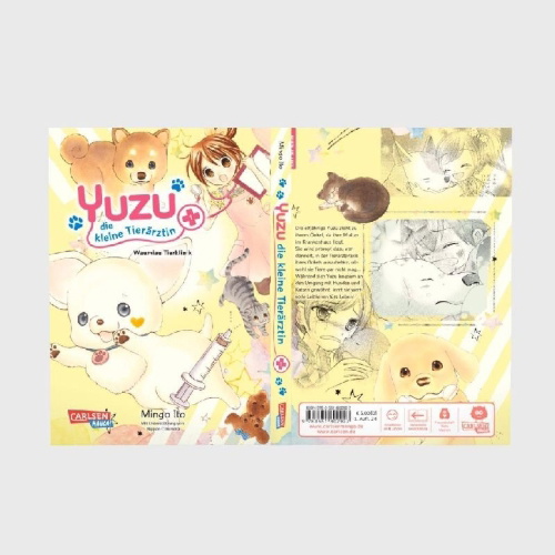 Buchcover und Innenansicht für das Buch: Yuzu no Dobutsu Karte