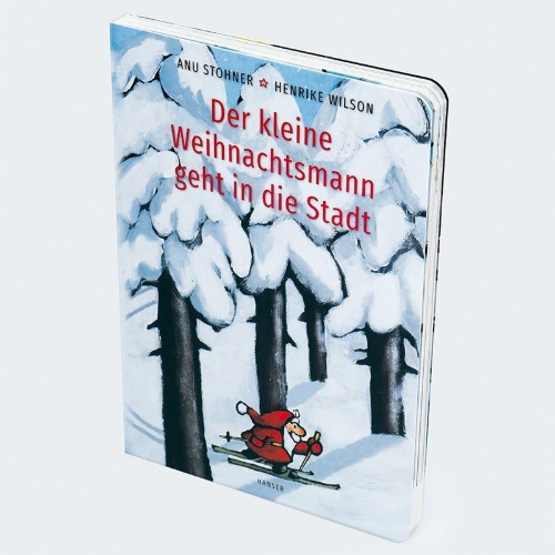 Buchcover und Innenansicht für das Buch: Der kleine Weihnachtsmann geht in die Stadt (Pappbilderbuch)
