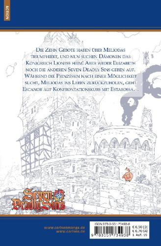 Buchcover und Innenansicht für das Buch: Nanatsu no Taizai