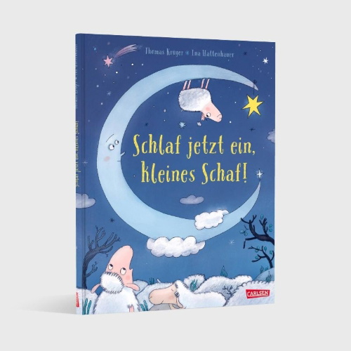 Buchcover und Innenansicht für das Buch: Schlaf jetzt ein, kleines Schaf!