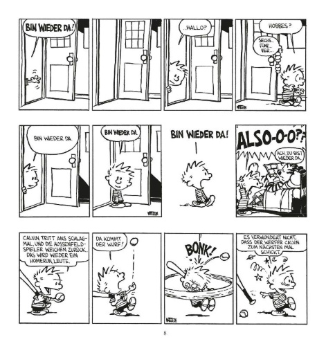 Buchcover und Innenansicht für das Buch: Calvin & Hobbes 03 - Wir wandern aus!
