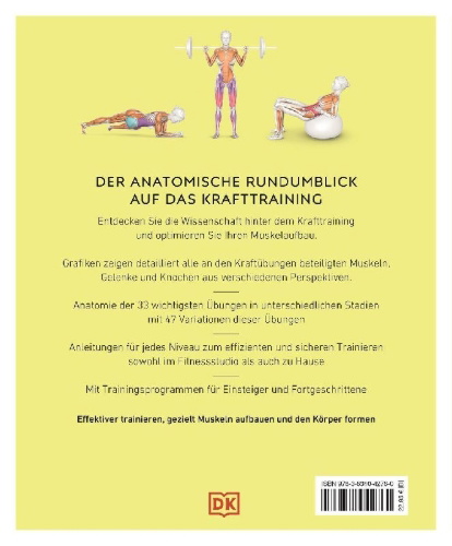 Buchcover und Innenansicht für das Buch: Krafttraining - Die Anatomie verstehen