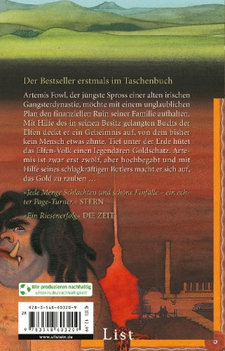Buchcover und Innenansicht für das Buch: Artemis Fowl