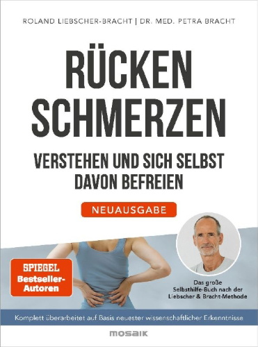 Buchcover und Innenansicht für das Buch: Rückenschmerzen verstehen und sich selbst davon befreien