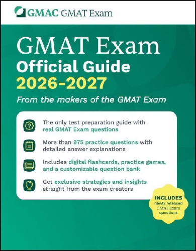Buchcover und Innenansicht für das Buch: GMAT Official Guide 2026 - 2027: Book + Online Question Bank