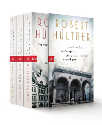 Buchcover und Innenansicht für das Buch: Inspektor Kajetan: Die gesamte Reihe in drei Bänden im Schuber