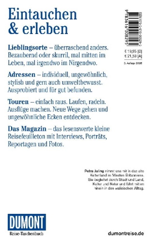 Buchcover und Innenansicht für das Buch: DUMONT Reise-Taschenbuch Reiseführer Wales