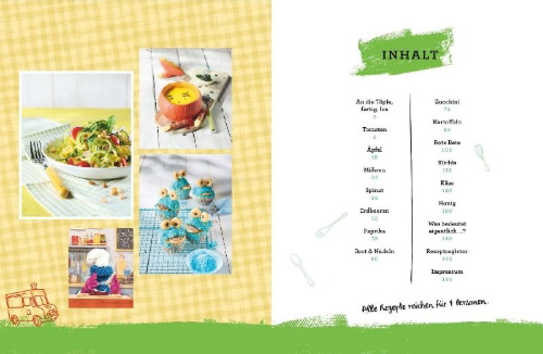Buchcover und Innenansicht für das Buch: Krümelmonster Foodie Truck mit Steffen Henssler