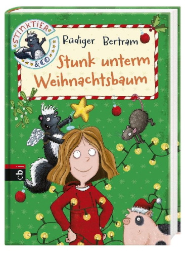 Buchcover und Innenansicht für das Buch: Stinktier & Co - Stunk unterm Weihnachtsbaum