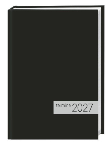 Buchcover und Innenansicht für das Buch: times&more Kalenderbuch schwarz 2027