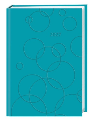 Buchcover und Innenansicht für das Buch: Kalenderbuch A6 blau 2027