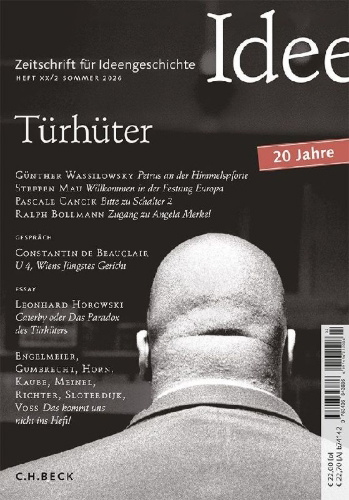 Buchcover und Innenansicht für das Buch: Zeitschrift für Ideengeschichte Heft XX/2 Sommer 2026