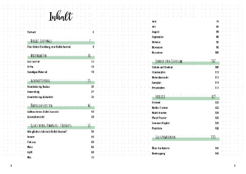 Buchcover und Innenansicht für das Buch: Generation BuJo - Das Anleitungsbuch für Schüler und Studenten