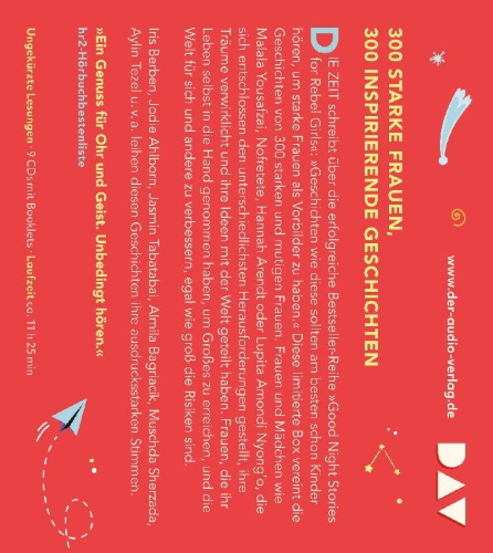 Buchcover und Innenansicht für das Buch: Good Night Stories for Rebel Girls - Die große Box