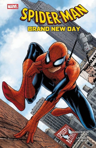 Buchcover und Innenansicht für das Buch: Spider-Man: Brand New Day