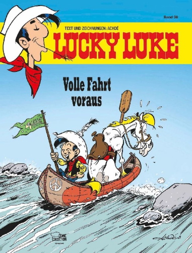 Buchcover und Innenansicht für das Buch: Les Aventures de Kid Lucky d'après Morris 5: Kid ou Double