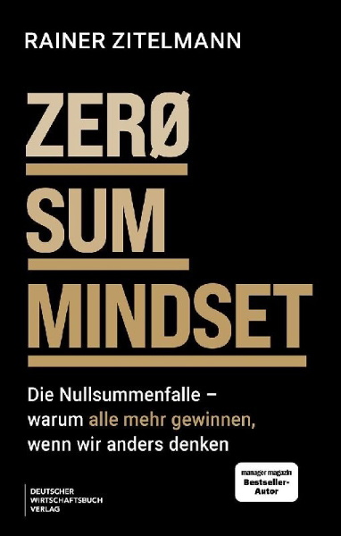 Buchcover und Innenansicht für das Buch: ZERO SUM MINDSET