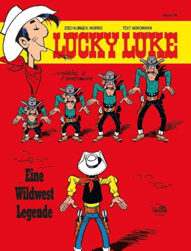 Buchcover und Innenansicht für das Buch: Lucky Luke 41: La légende de l'ouest