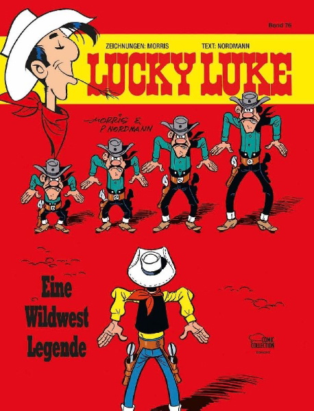 Buchcover und Innenansicht für das Buch: Lucky Luke 41: La légende de l'ouest