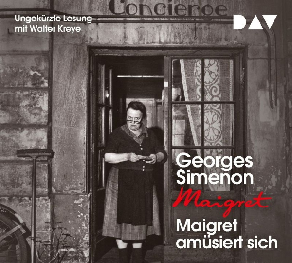 Buchcover und Innenansicht für das Buch: Maigret amüsiert sich